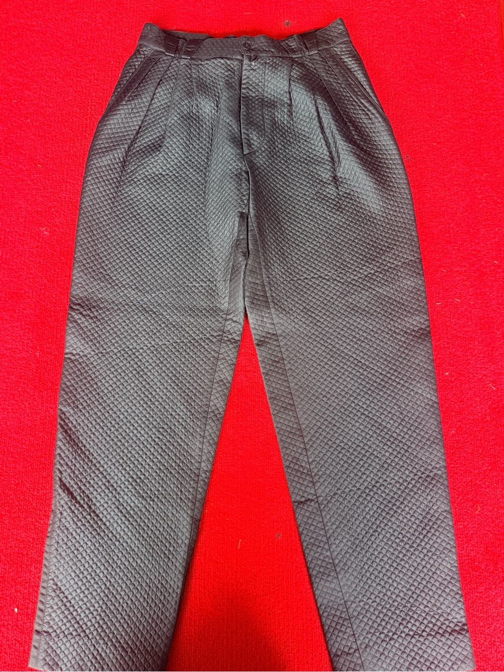 Versace Black Quilted Dress Trousers